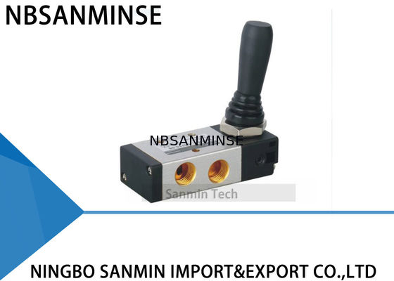 4H श्रृंखला वायवीय सोलेनॉइड वाल्व दो स्थिति / तीन स्थिति पांच रास्ता हाथ खींचो