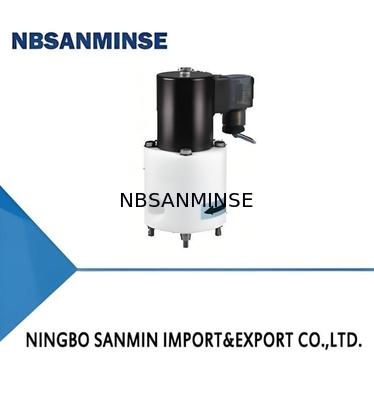 पॉलीटेट्राफ्लोरो इलेक्ट्रोमैग्नेटिक वाल्व पीटीएफई सोलेनोइड वाल्व अधिकतम +120°C तापमान प्रतिरोध 0.01 ̊0.6 एमपीए कार्य दबाव और 1.2 एमपीए संपीड़न शक्ति के साथ