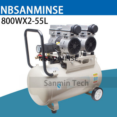 800WX2 - 55L मिनी एयर कंप्रेसर Oilless हाई प्रेशर म्यूट डिजाइन वुड वर्किंग होम एप्लीकेशन AC220V हाई क्वालिटी