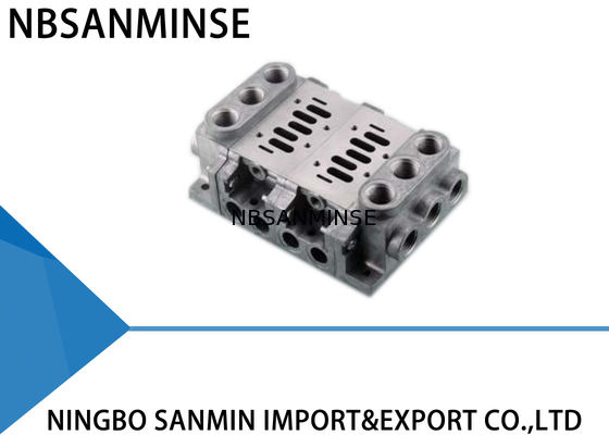 वायवीय सोलेनॉइड वाल्व पार्ट्स मैनिफोल्ड बेस एसएमसी एयरटैक सीकेडी कोगनैनी प्रकार