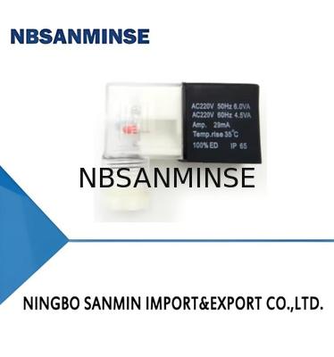 कनेक्शन प्रकार DIN43650B AC220V 24vdc Solenoid Coil 4V210 Series