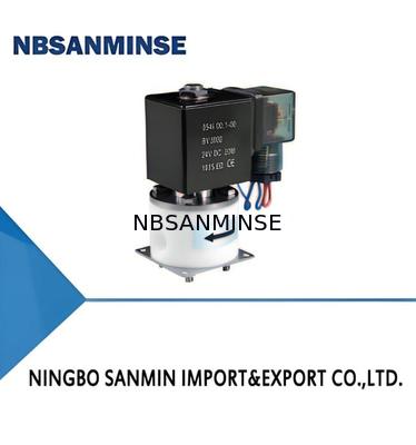 पीटीएफई सोलेनोइड वाल्व अधिकतम +60°C परिवेश तापमान 5°C 150°C मध्यम तापमान और M8×1 G1/8 M6 1/4UNF-28 लिंकेज के साथ