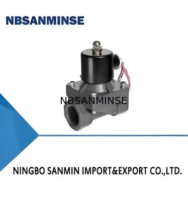 पीवीसी वाटर सोलेनोइड वाल्व 0 ¥1.0 एमपीए कार्य दबाव 1.2 एमपीए संपीड़न शक्ति और -5 ¥50 °C कार्य तापमान के साथ