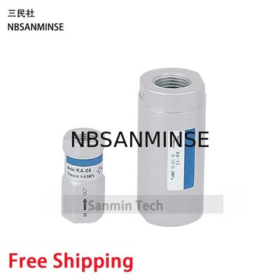 NBSANMINSE KA चेक वाल्व वायवीय वायु वाल्व 1/8 1/4 3/8 1/2 3/4 1 1-1/4 1-1/2 2 स्वचालन के लिए एक दिशा वाल्व