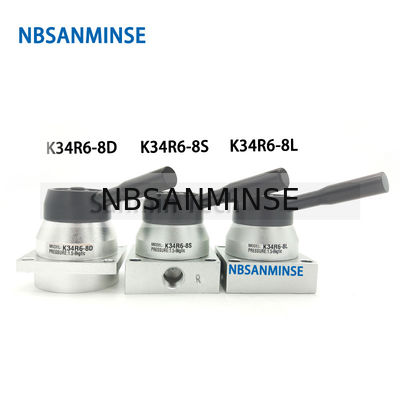 NBSANMINSE K34R6 G1 / 4 "हाथ स्विचिंग वाल्व ड्राइंग वाल्व यांत्रिक वायवीय मैनुअल वाल्व G 1/4 धागा
