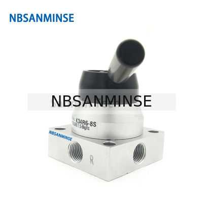 NBSANMINSE K34R6 G1 / 4 "हाथ स्विचिंग वाल्व ड्राइंग वाल्व यांत्रिक वायवीय मैनुअल वाल्व G 1/4 धागा